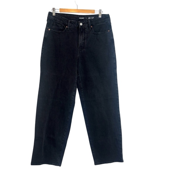 2/$30 Old Navy Jeans Women's Size 10 Straight Leg In Black - Picture 3 of 6